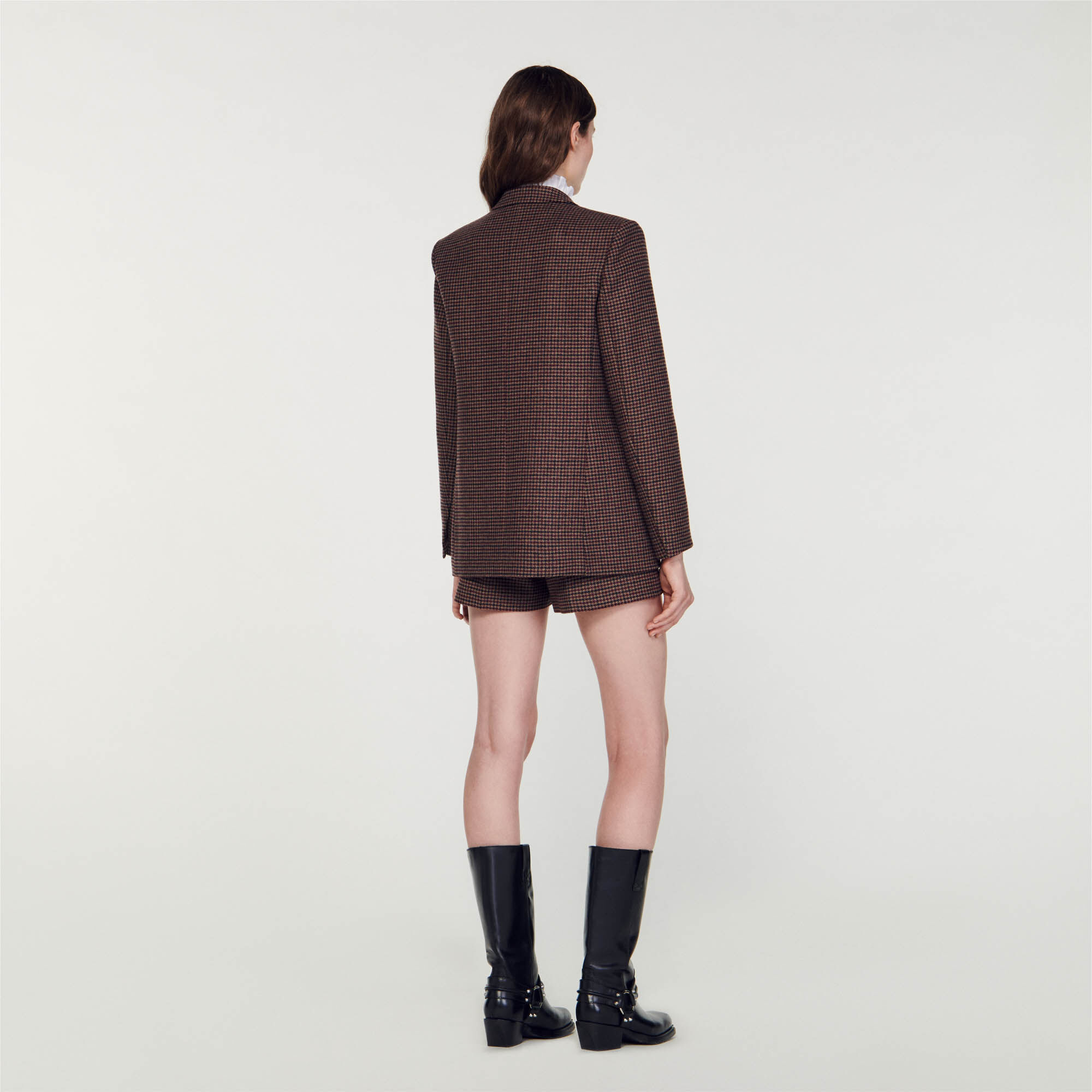 Veste pied on sale de poule sandro