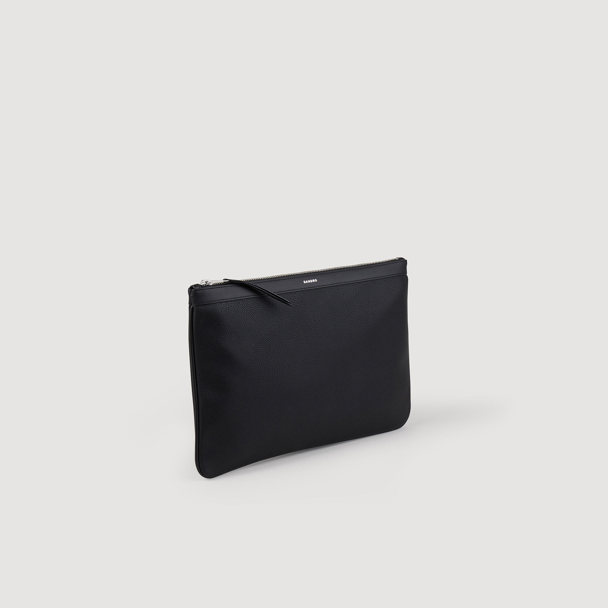 Pochette zipp e en toile enduite
