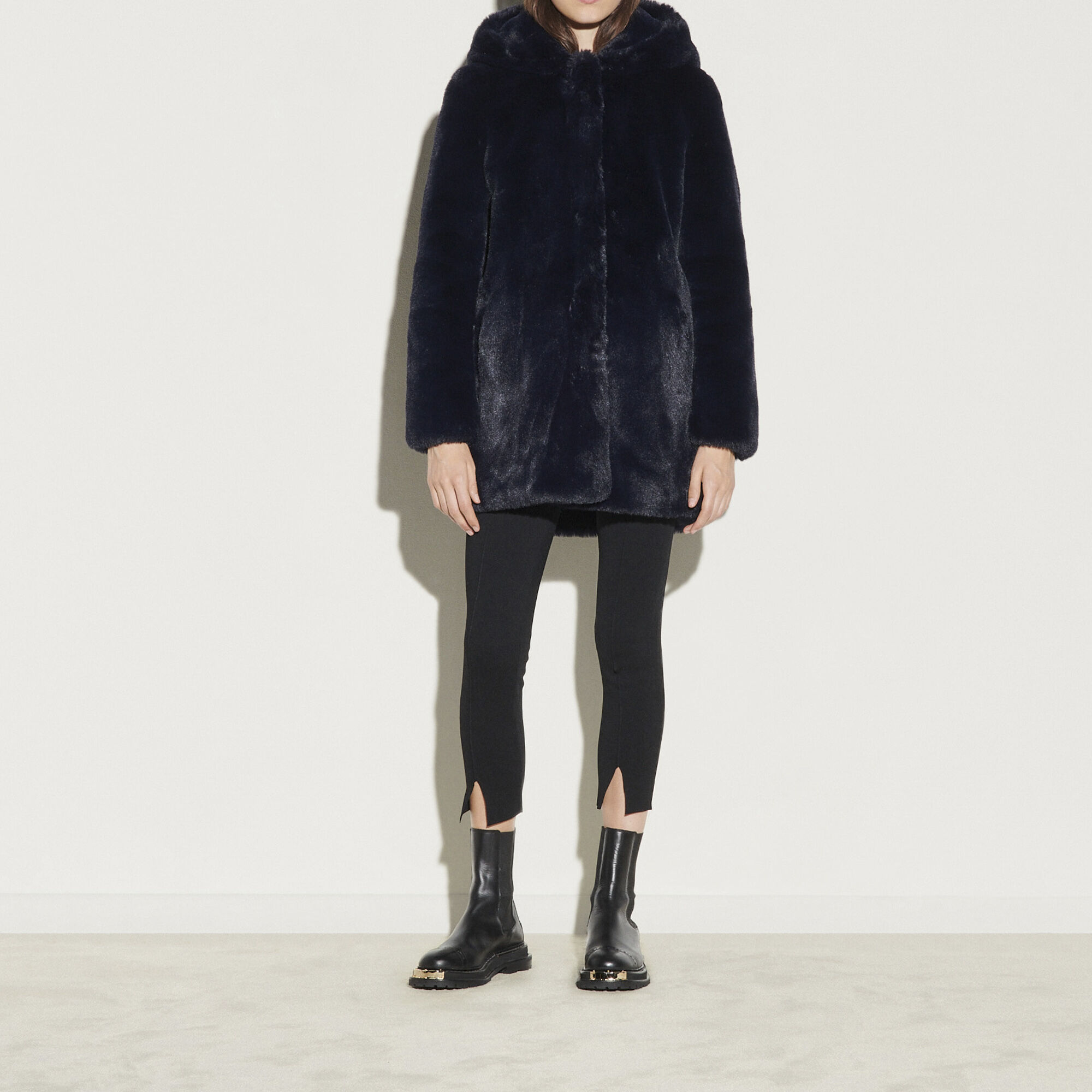 Manteau fausse fourrure sandro clearance