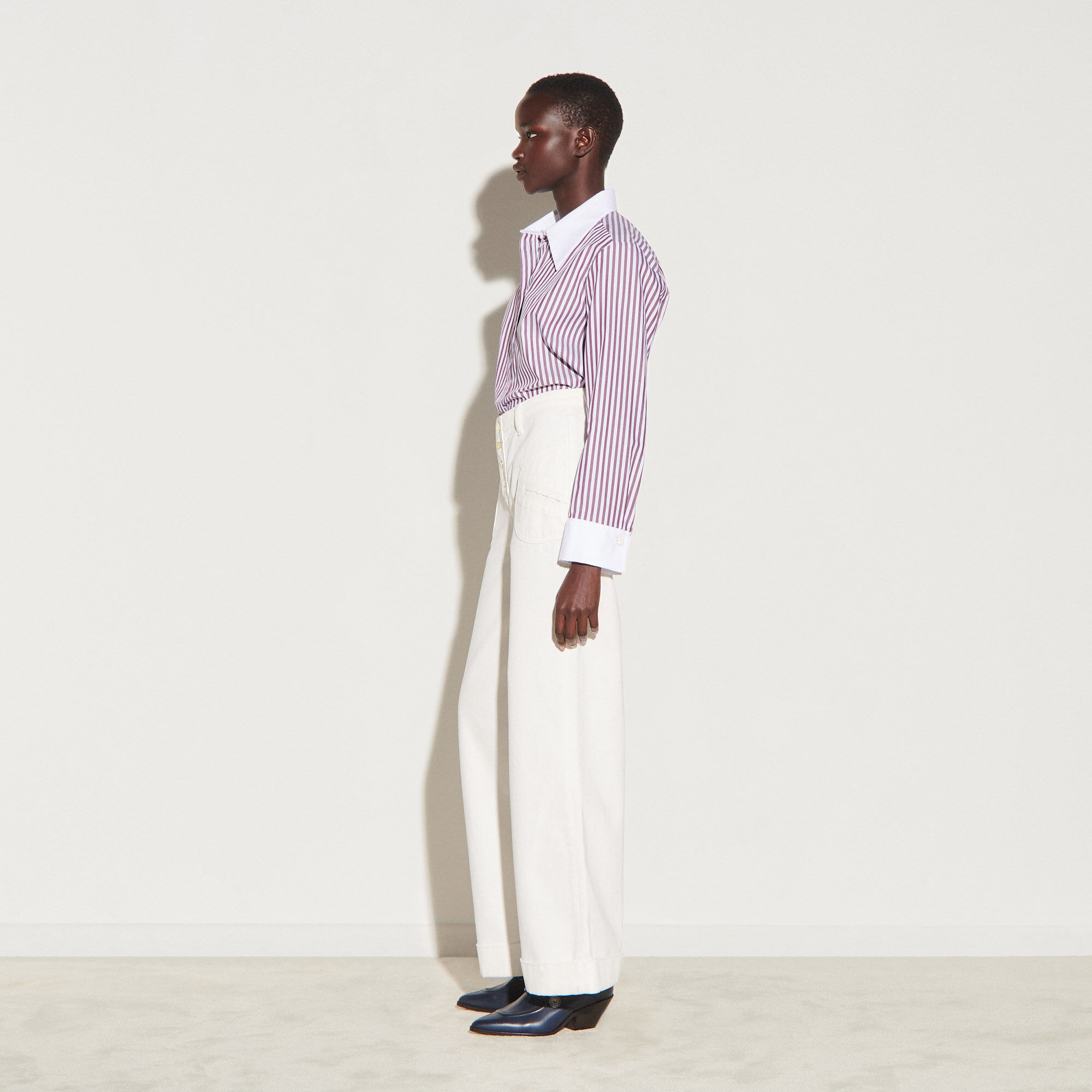 Ma soeur (2019) and clara luciani: Jean large taille haute SFPJE00334 Ecru - Clara Luciani x ...