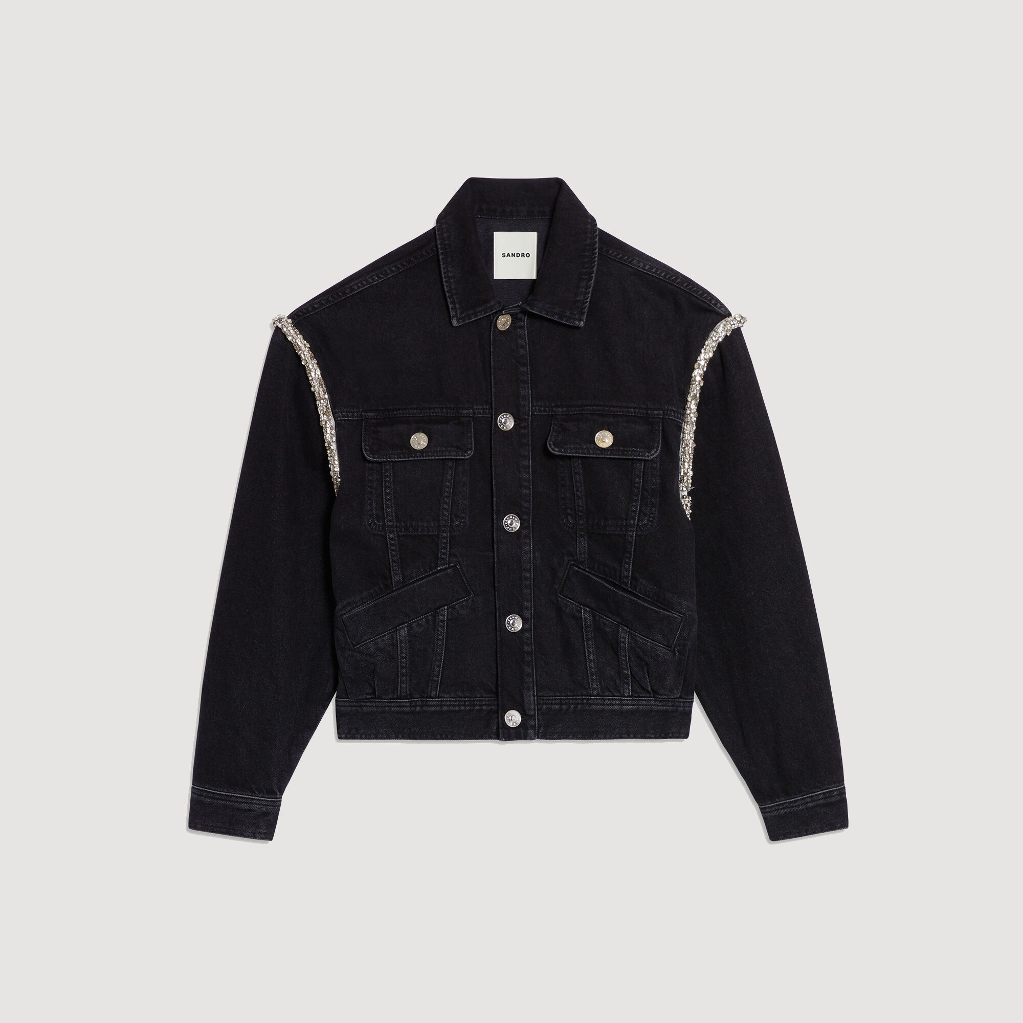 Veste en jean oversize strass e