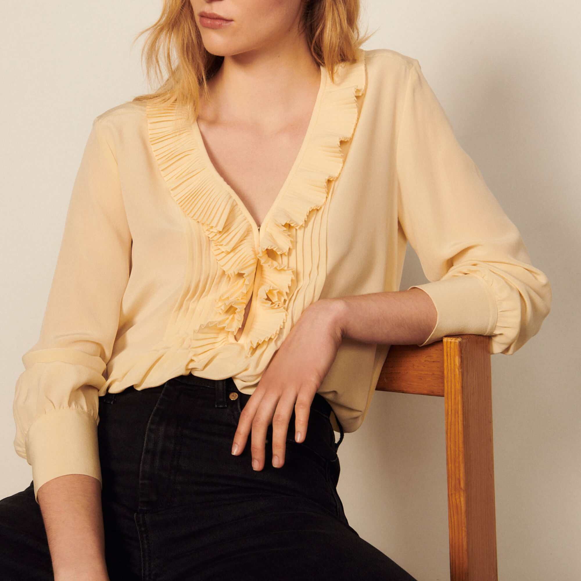Blouse clearance plissée femme