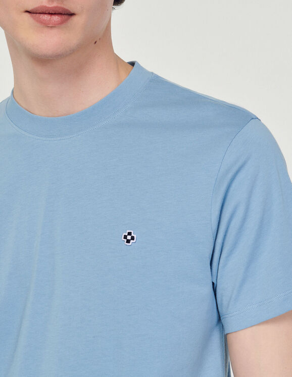 T-shirt patch Square Cross Bleu Homme