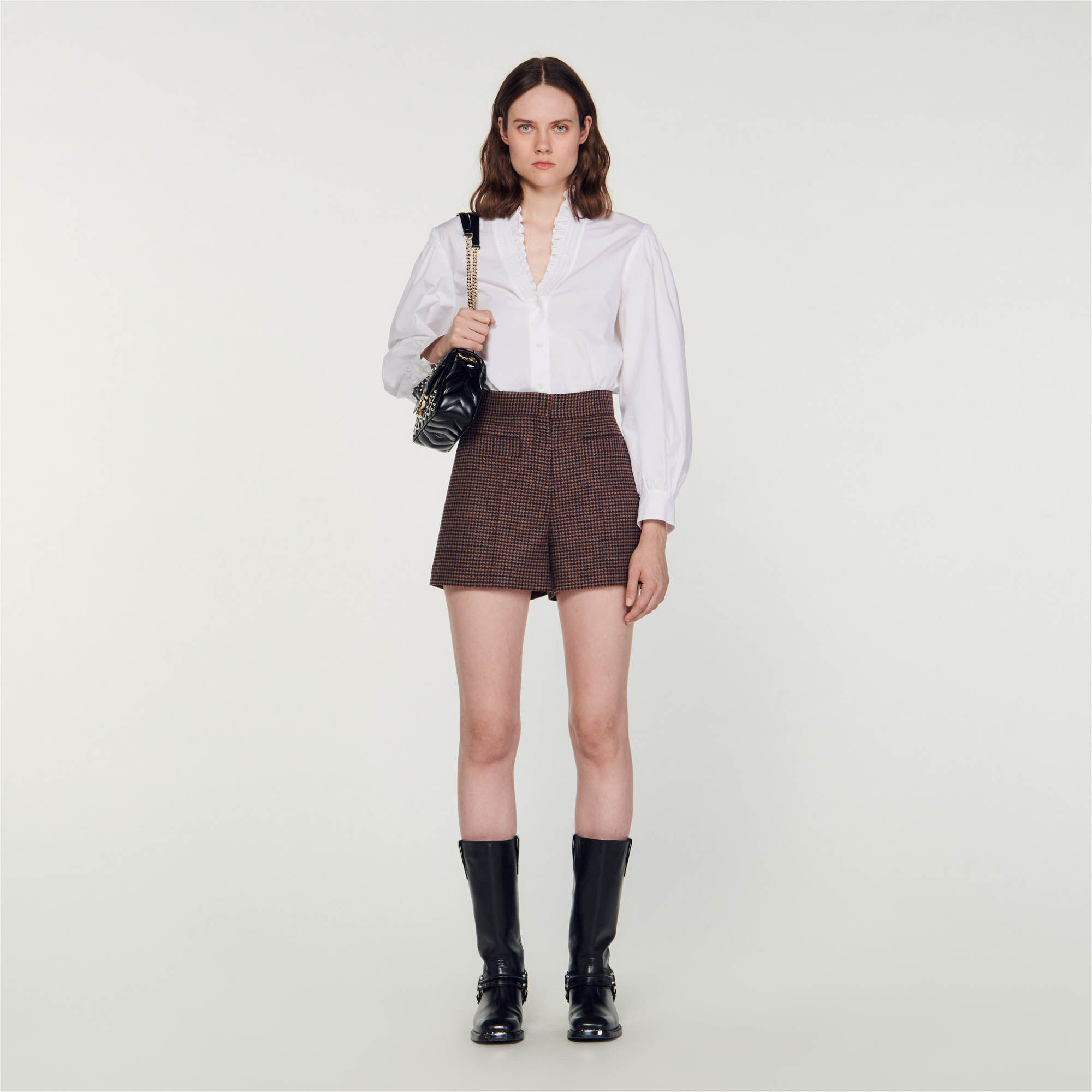 Short cheap cuir sandro
