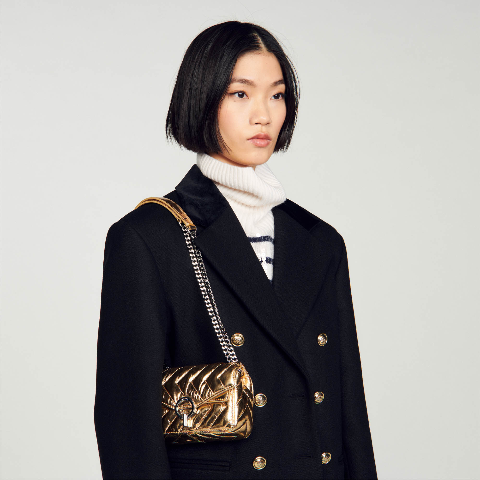 Sac doré sandro outlet
