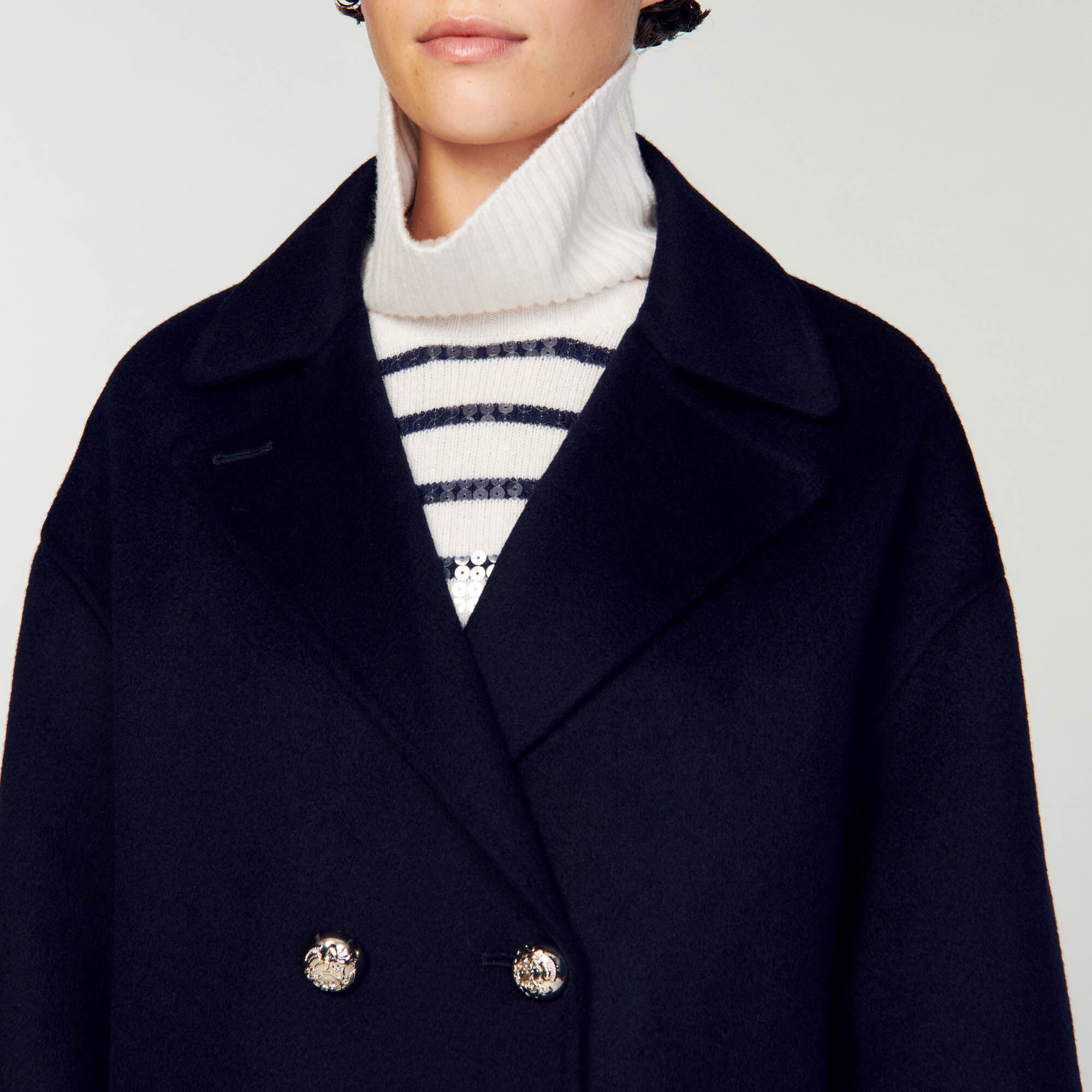 Caban oversize double face SFPOU00569 Manteaux Sandro Paris