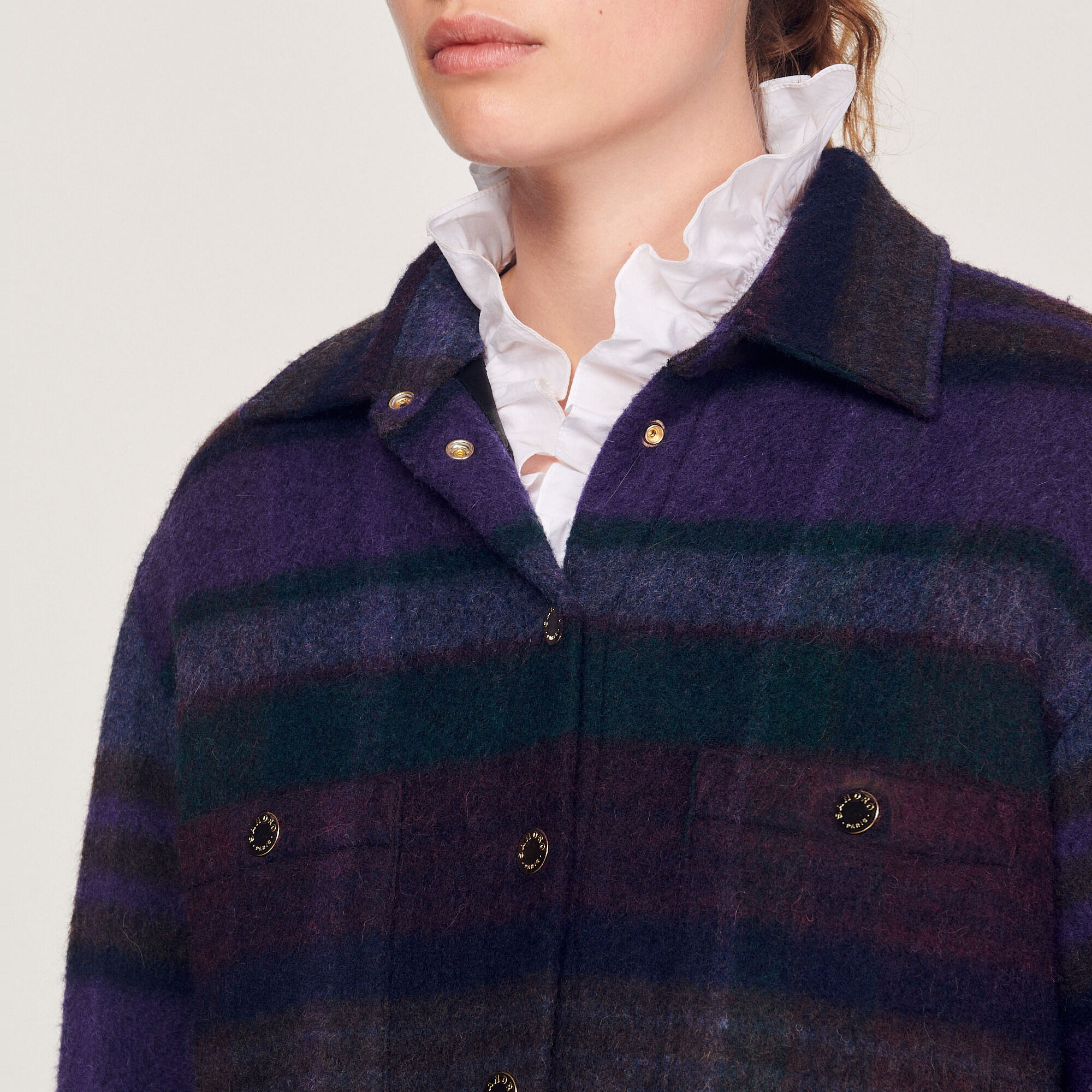 Manteau sandro carreaux discount