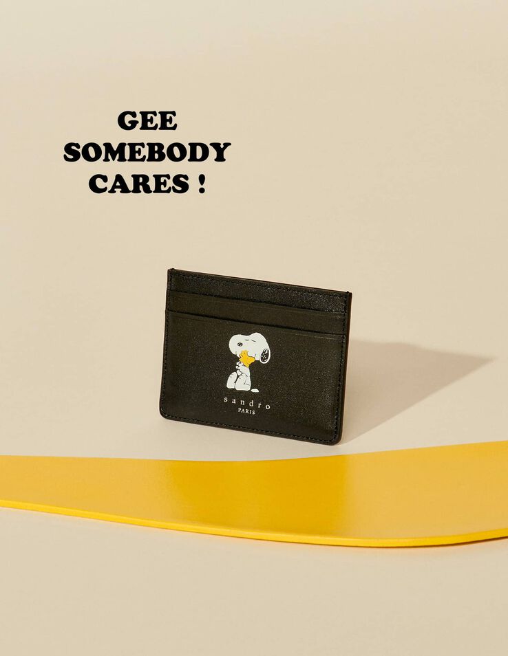 Sandro Porte cartes en cuir lisse Snoopy. 1 Sandro Porte cartes en cuir lisse Snoopy. 1