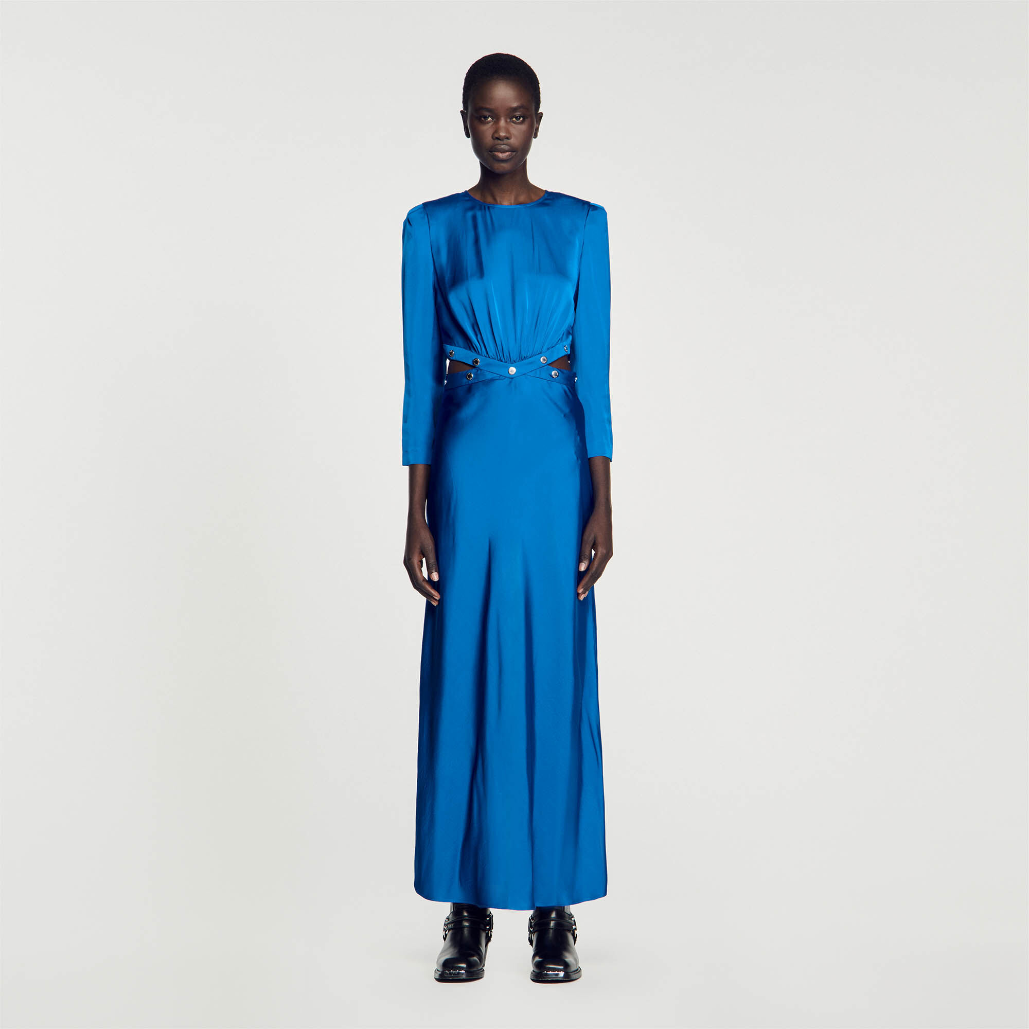 Robe longue satin e SFPRO03509 Robes Sandro Paris