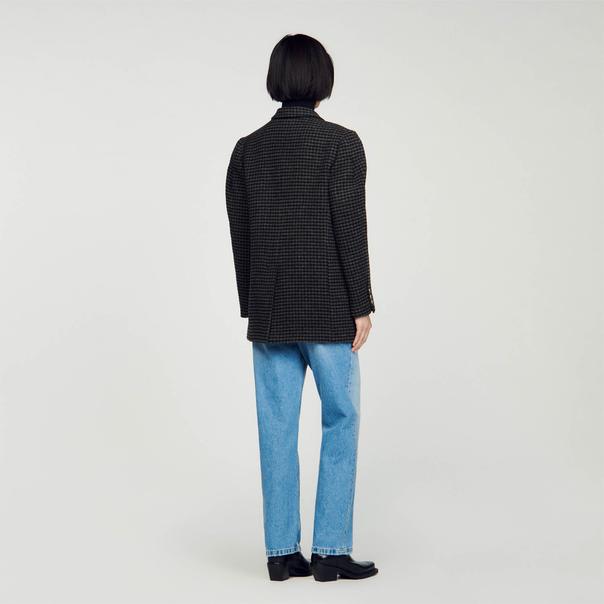 Sandro veste pied de poule outlet