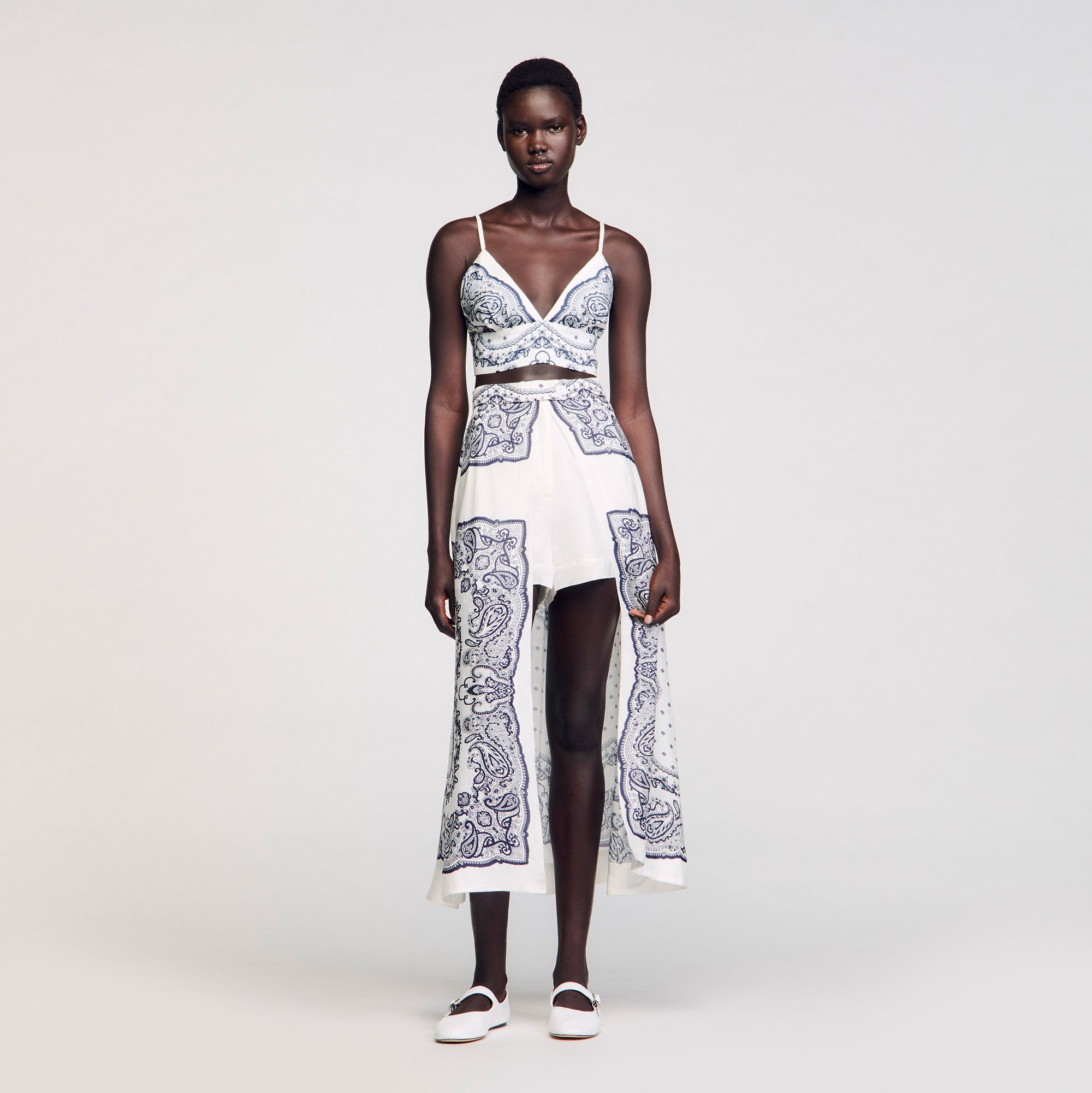 Jupe short à imprimé bandana - Sandro Paris - Modalova