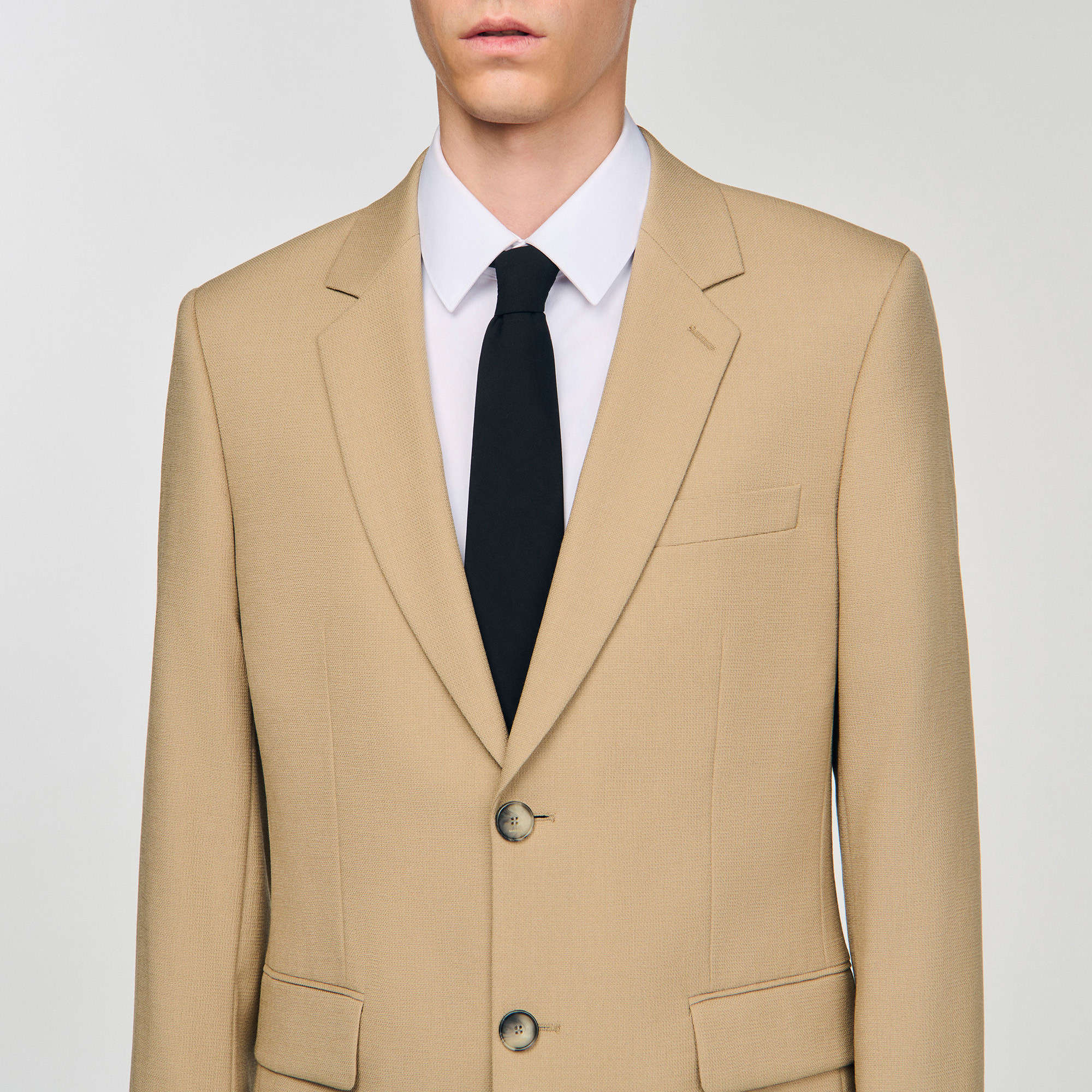 Veste de costume en laine - Sandro Paris - Modalova