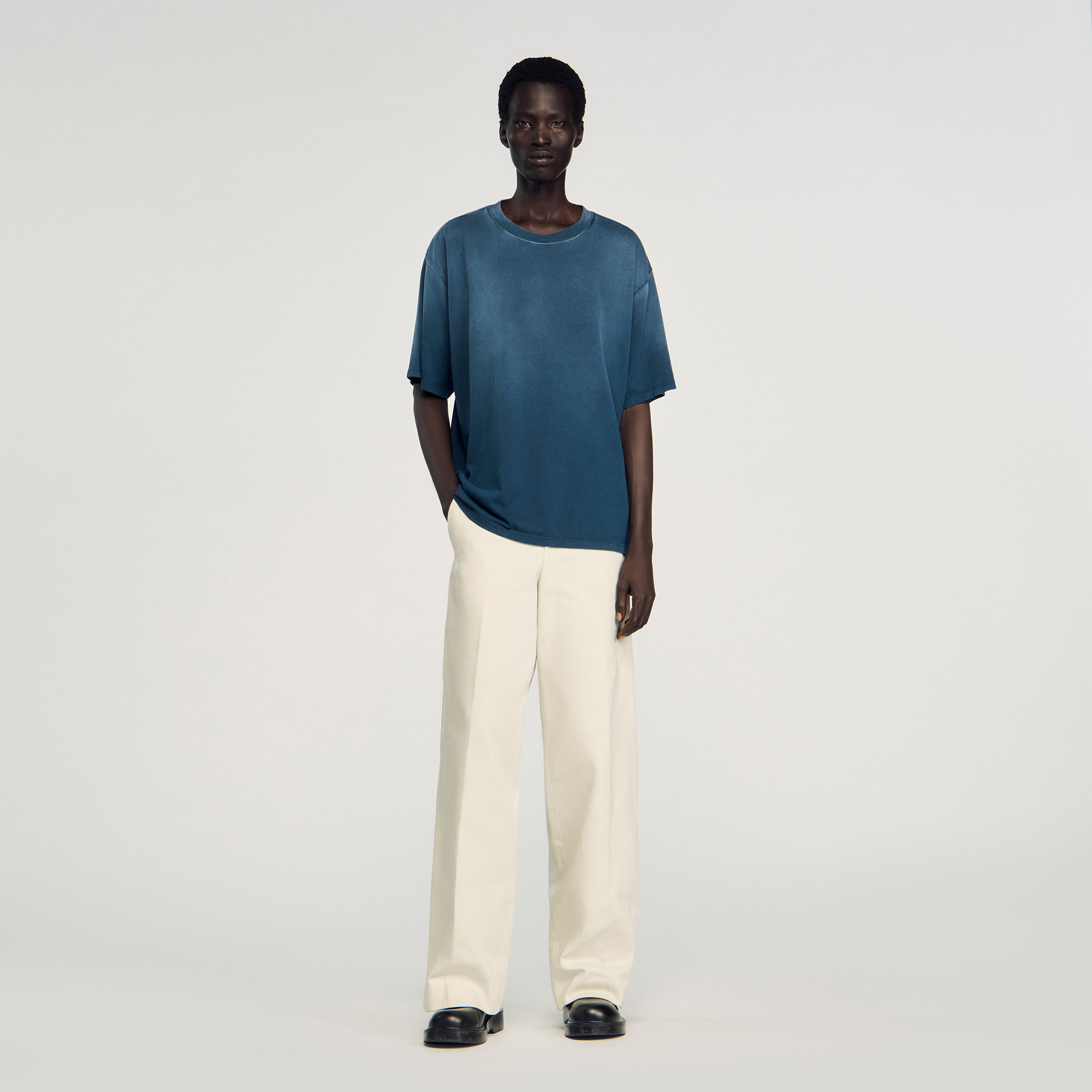 T-shirt oversize en coton - Sandro Paris - Modalova
