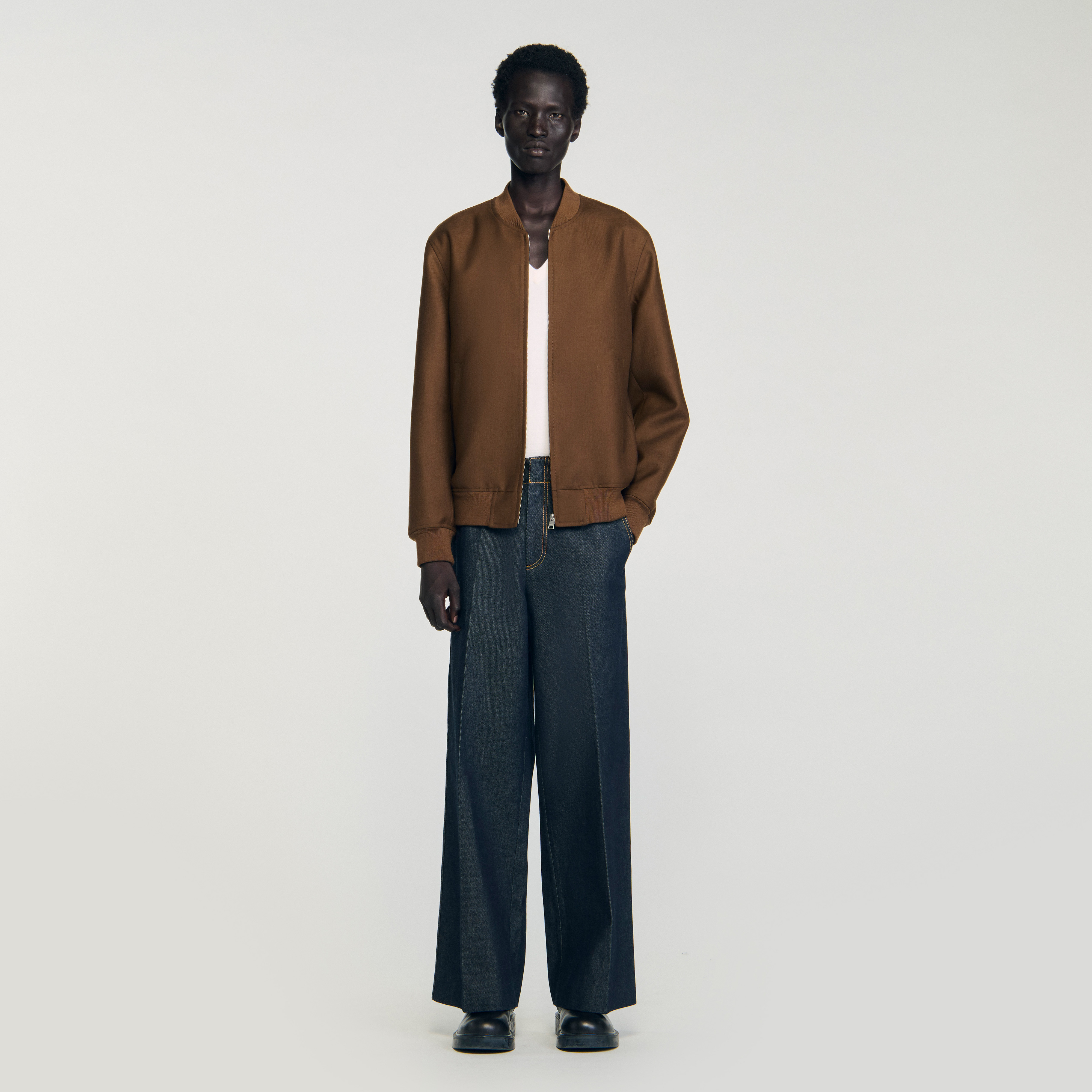 Blouson teddy en laine - Sandro Paris - Modalova