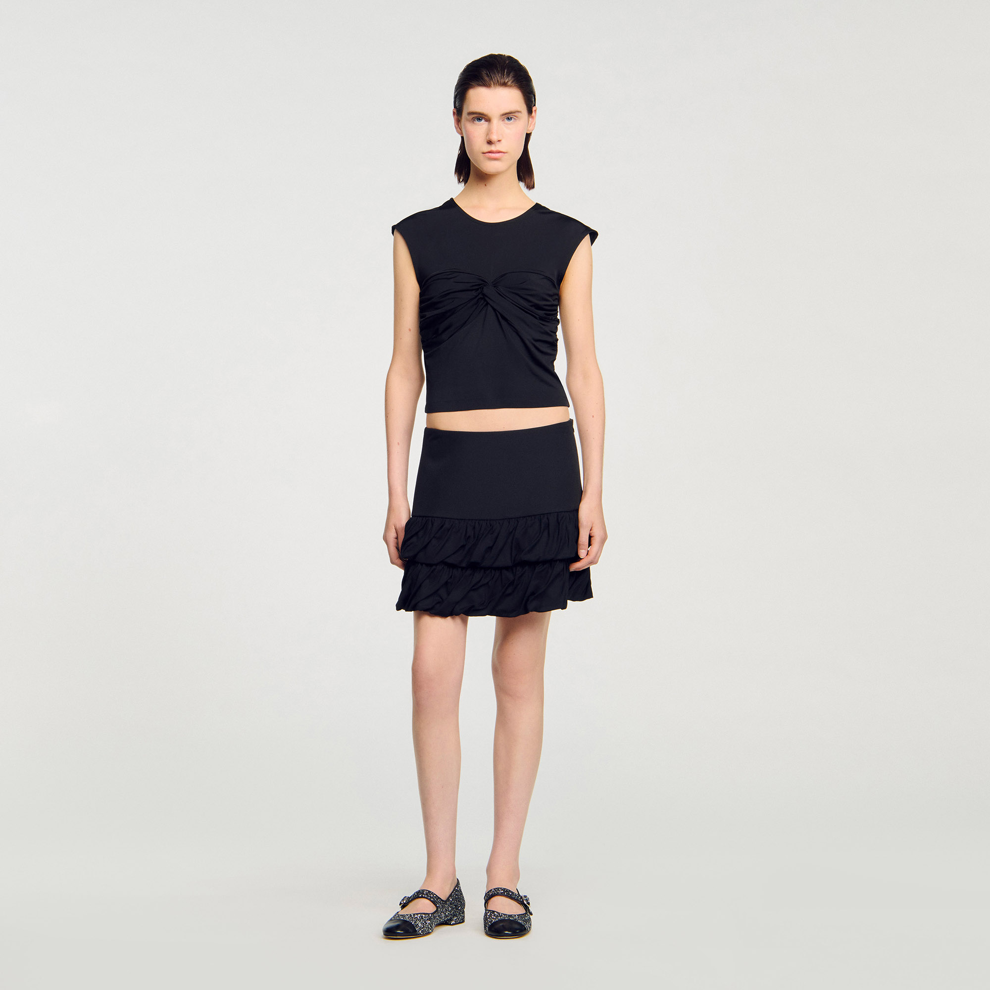 T-shirt drapé - Sandro Paris - Modalova