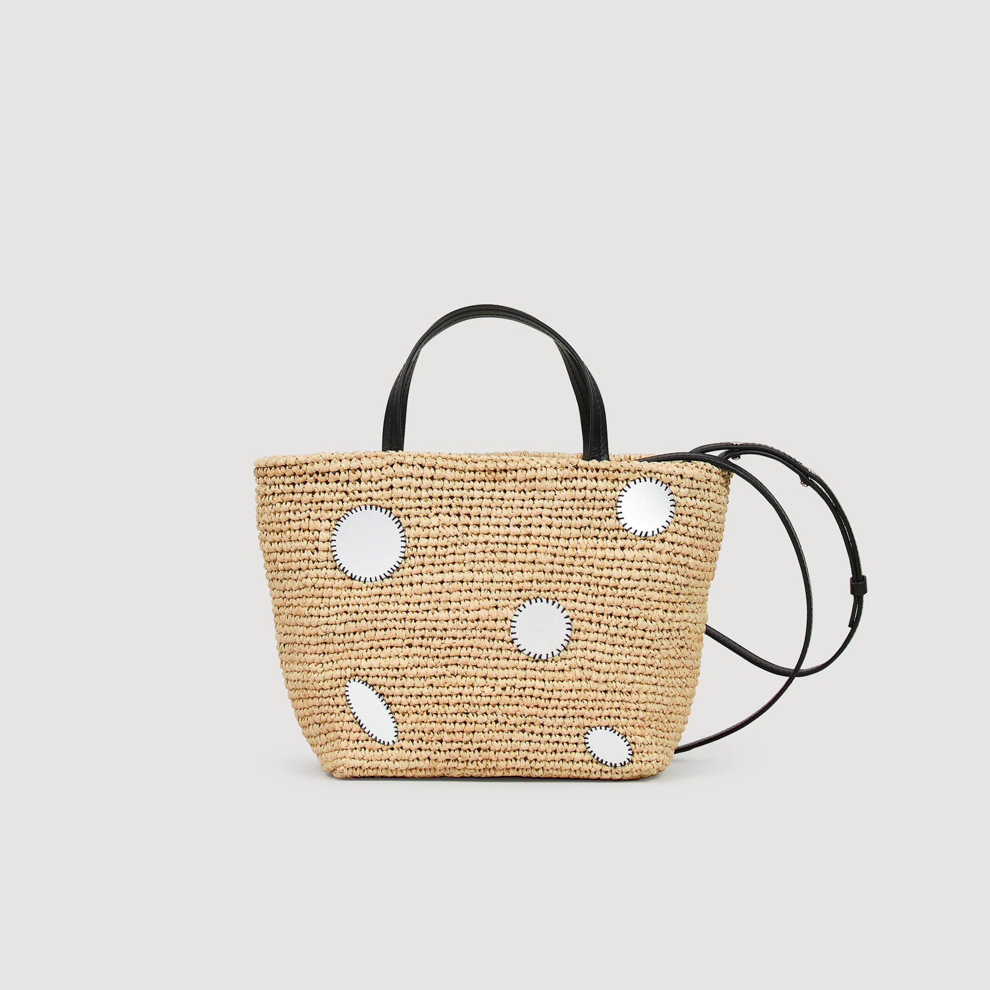 Sac panier en raphia - Sandro Paris - Modalova