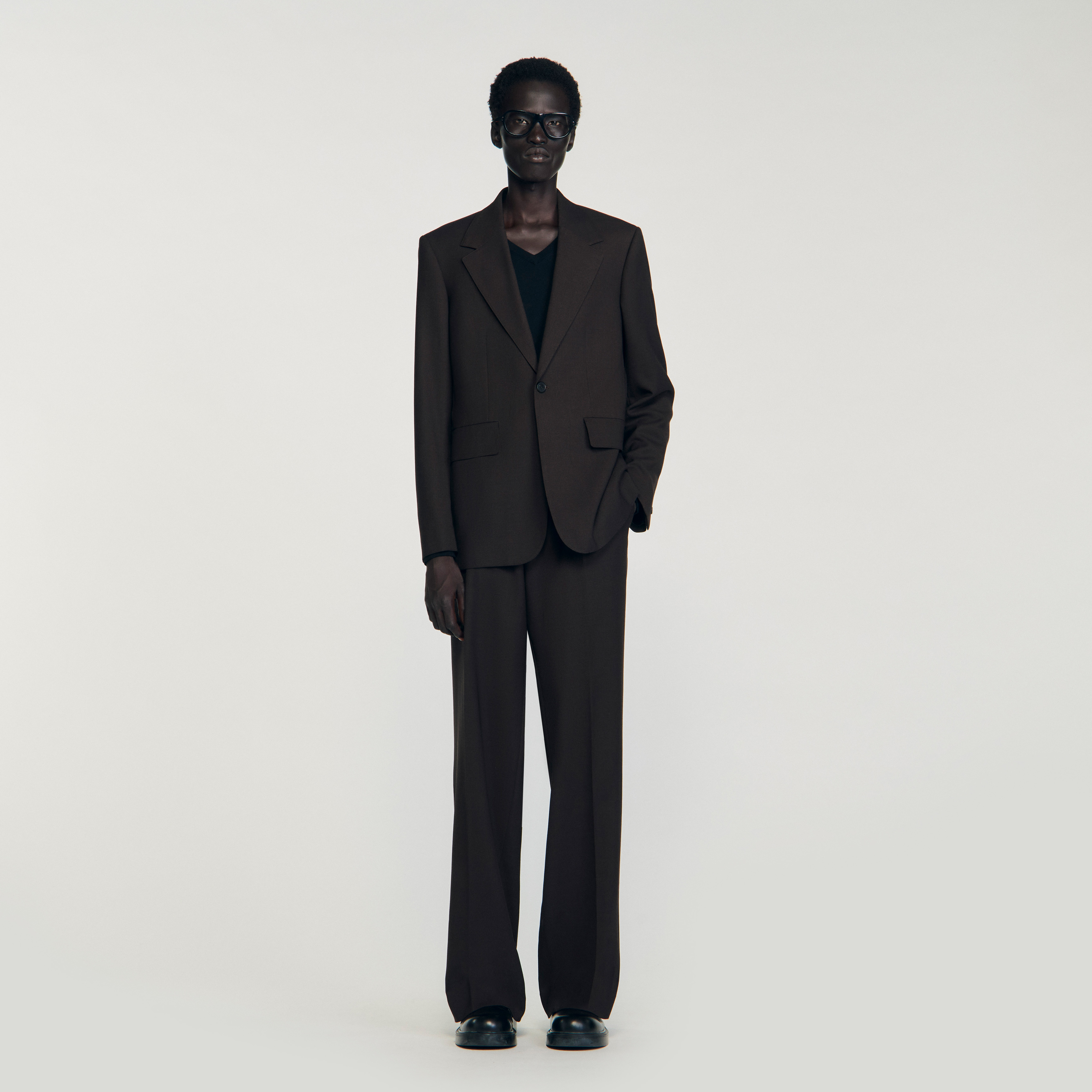 Veste de costume en laine - Sandro Paris - Modalova