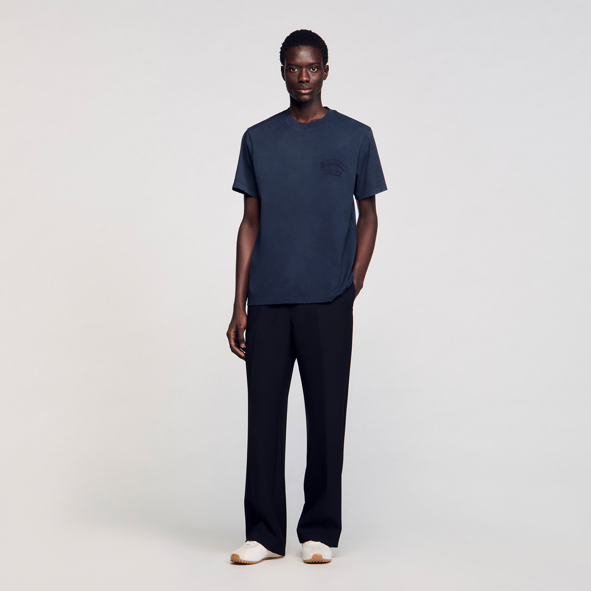 T-shirt effet usé - Sandro Paris - Modalova