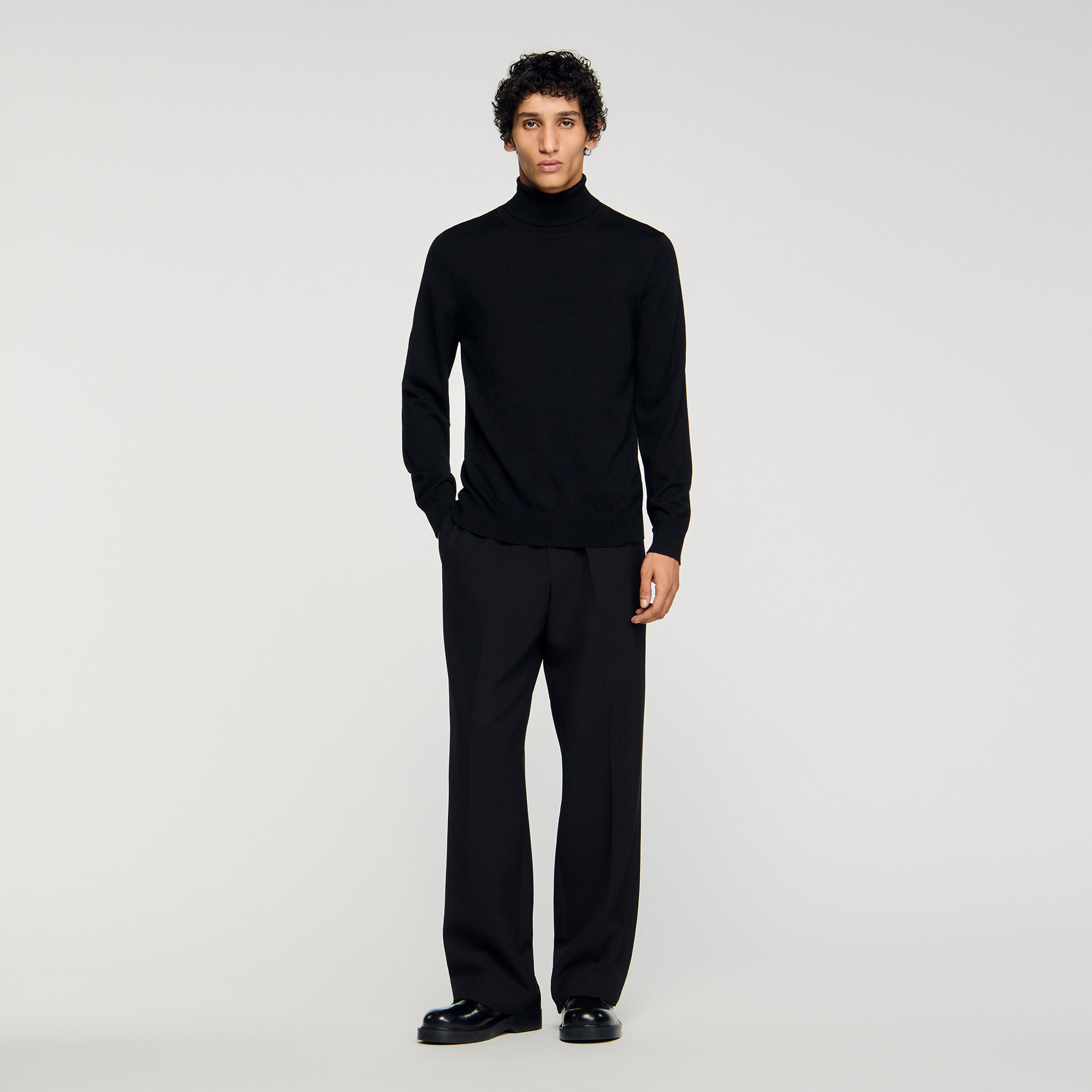 Pull à col roulé en laine Homme - Sandro Paris - Modalova