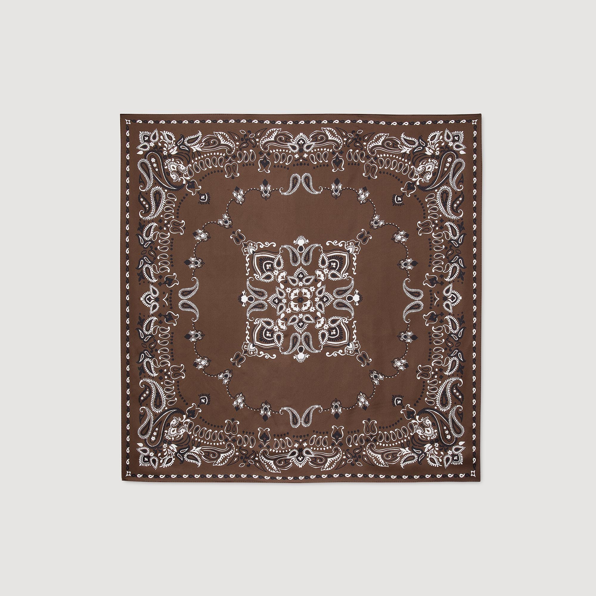 Foulard en soie à imprimé bandana - Sandro Paris - Modalova