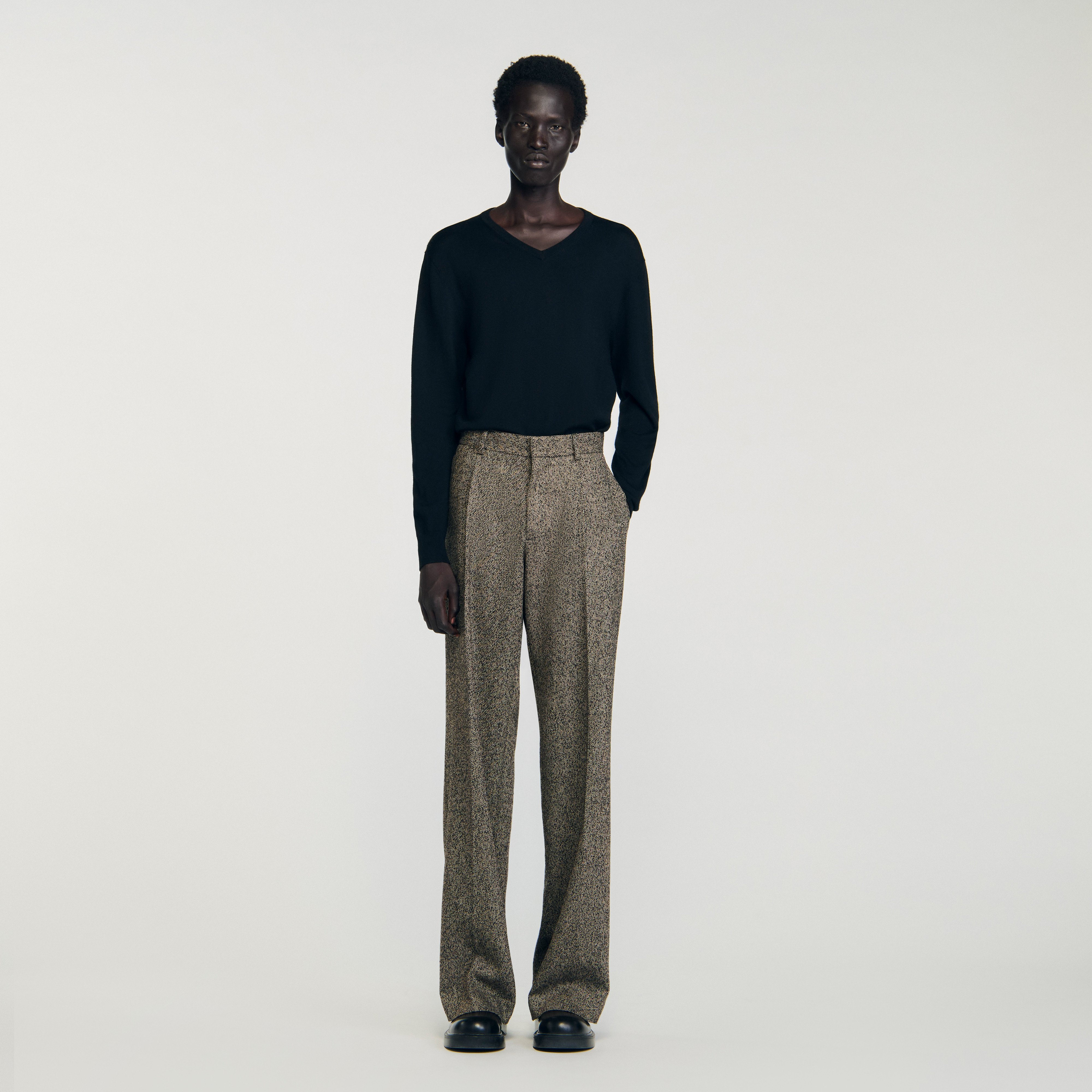 Pantalon de costume large - Sandro Paris - Modalova