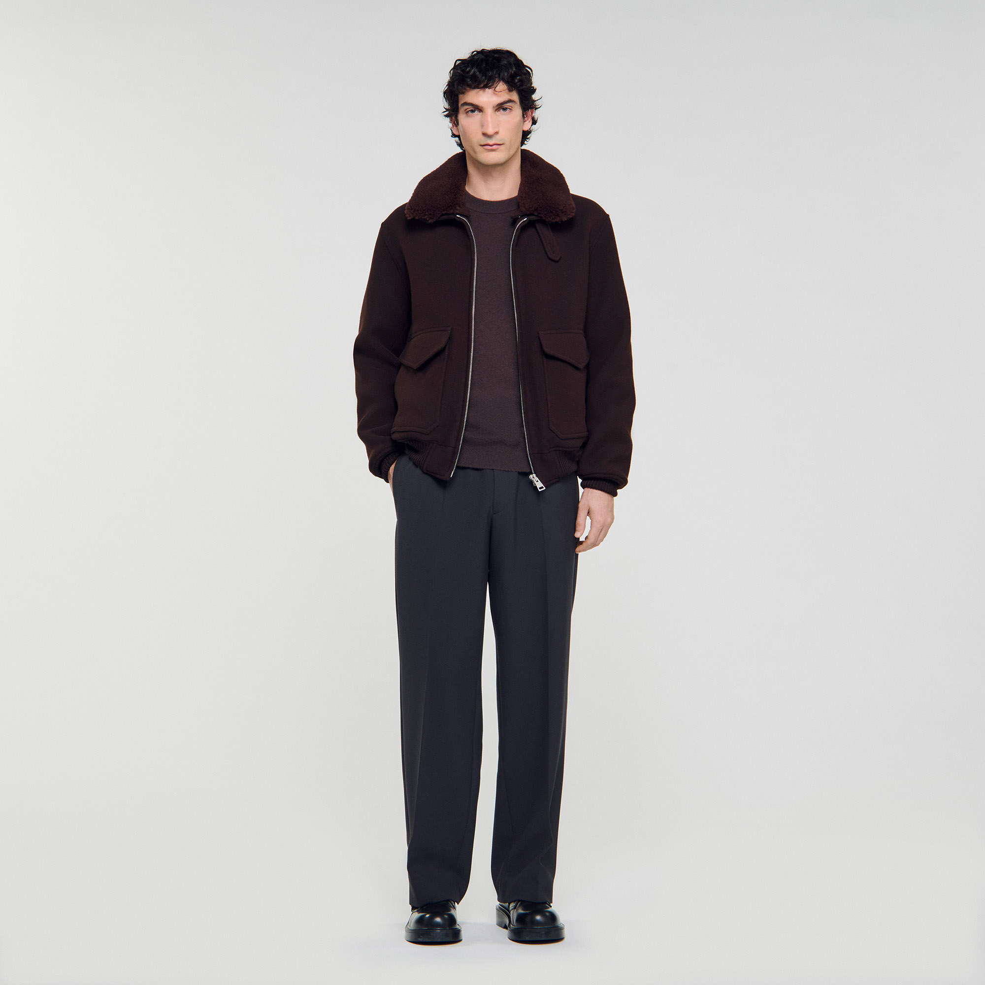 Blouson aviateur - Sandro Paris - Modalova