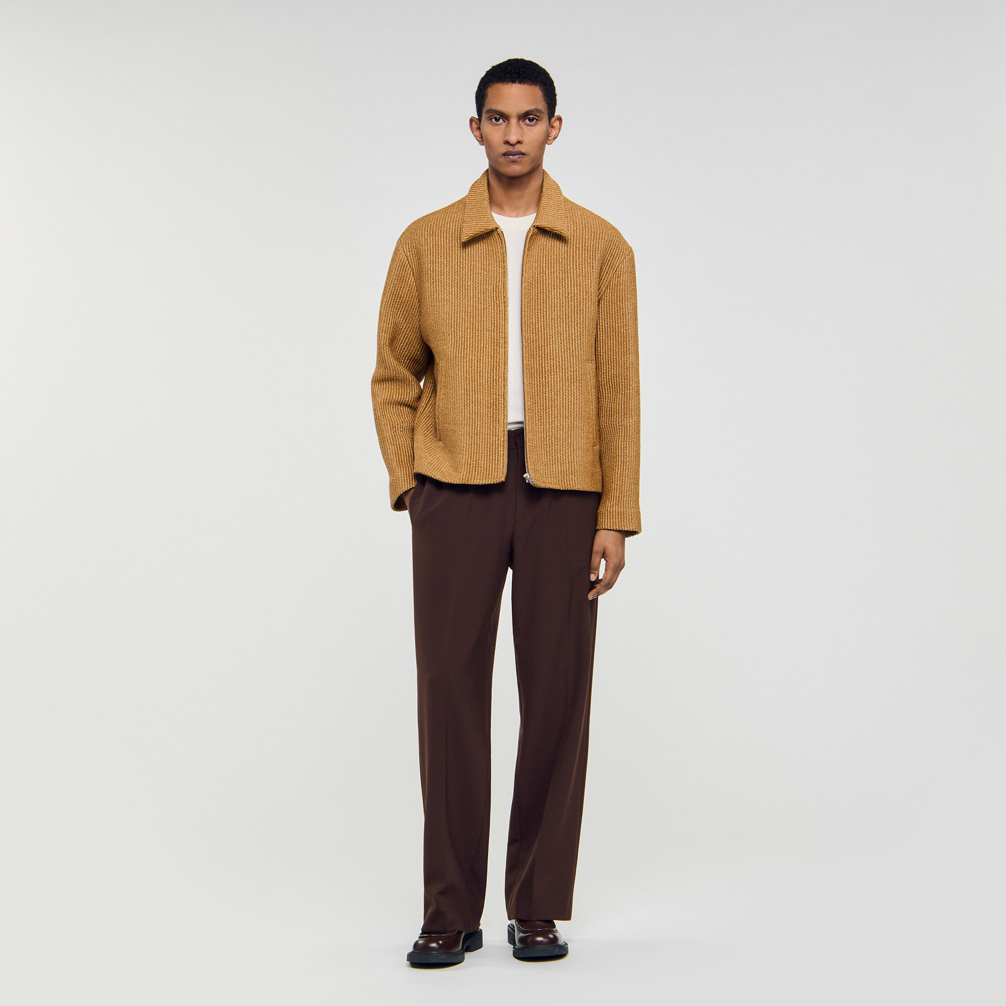 Blouson en raphia tressé - Sandro Paris - Modalova