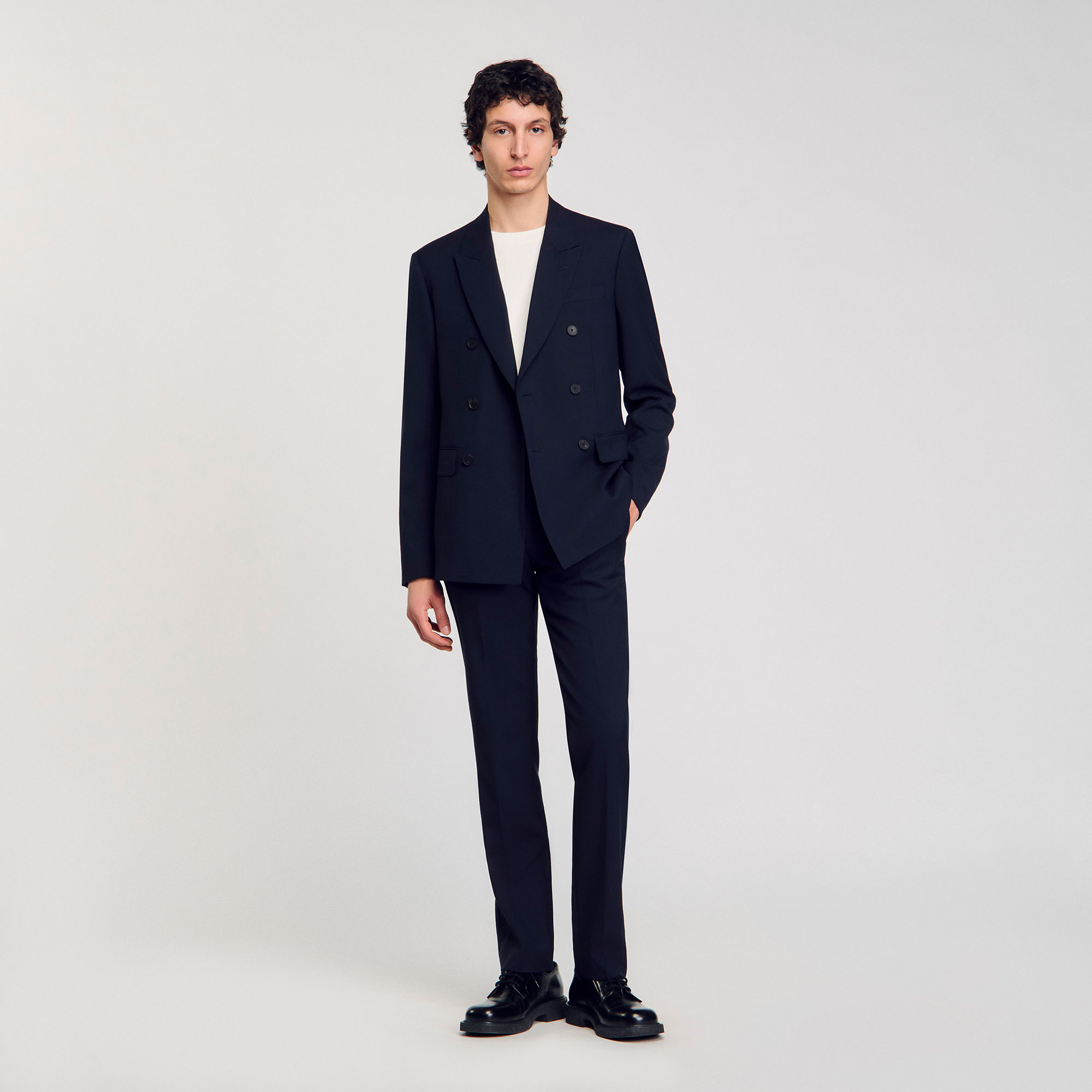 Veste de costume croisée - Sandro Paris - Modalova